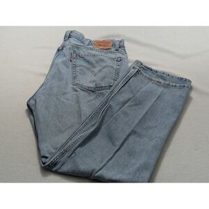Levis 505 Jeans Men 40x31‎ Straight Regular Fit Light Wash Denim Pants